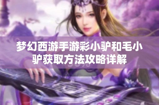 梦幻西游手游彩小驴和毛小驴获取方法攻略详解