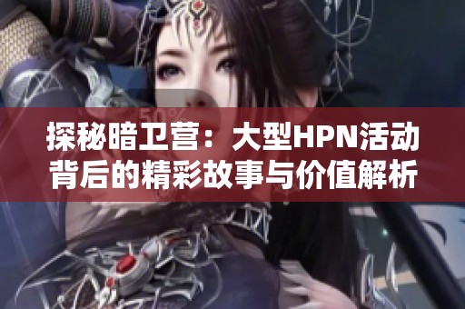 探秘暗卫营：大型HPN活动背后的精彩故事与价值解析