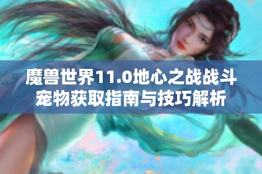 魔兽世界11.0地心之战战斗宠物获取指南与技巧解析