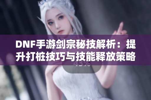 DNF手游剑宗秘技解析：提升打桩技巧与技能释放策略