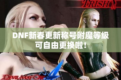 DNF新春更新称号附魔等级可自由更换啦！