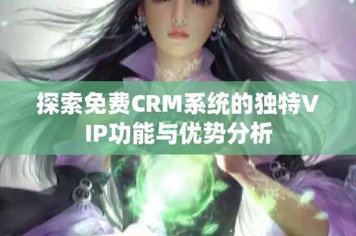 探索免费CRM系统的独特VIP功能与优势分析