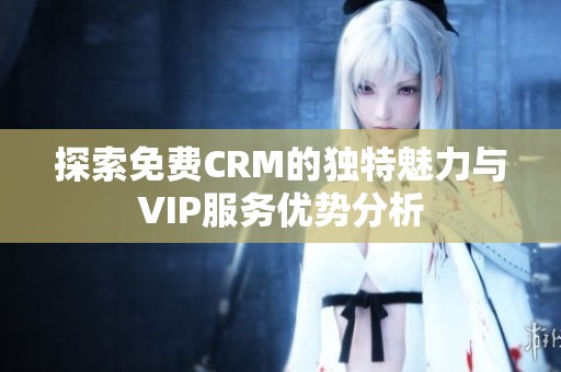 探索免费CRM的独特魅力与VIP服务优势分析