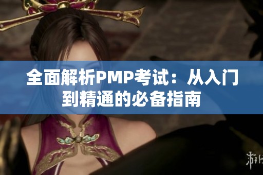 全面解析PMP考试：从入门到精通的必备指南