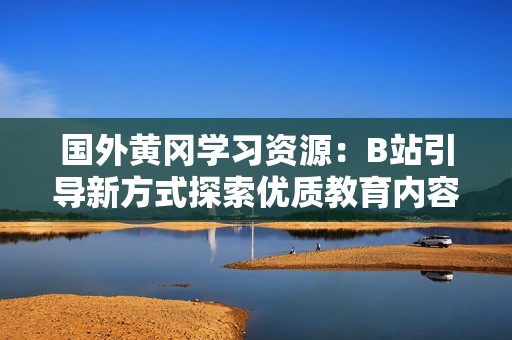 国外黄冈学习资源：B站引导新方式探索优质教育内容