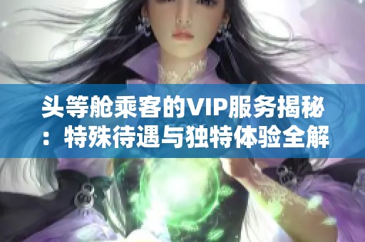 头等舱乘客的VIP服务揭秘：特殊待遇与独特体验全解析