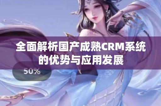 全面解析国产成熟CRM系统的优势与应用发展