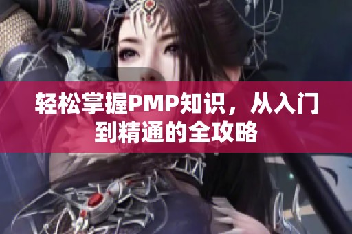 轻松掌握PMP知识，从入门到精通的全攻略