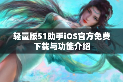 轻量版51助手iOS官方免费下载与功能介绍