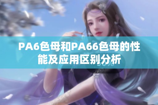 PA6色母和PA66色母的性能及应用区别分析