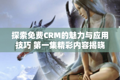 探索免费CRM的魅力与应用技巧 第一集精彩内容揭晓