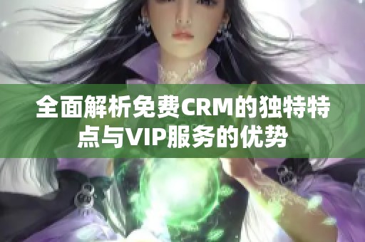 全面解析免费CRM的独特特点与VIP服务的优势