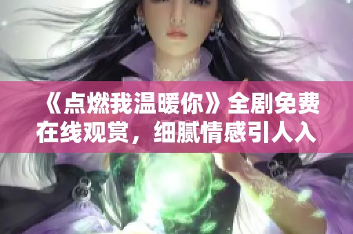 《点燃我温暖你》全剧免费在线观赏，细腻情感引人入胜