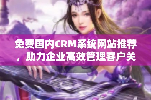 免费国内CRM系统网站推荐，助力企业高效管理客户关系