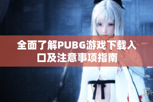 全面了解PUBG游戏下载入口及注意事项指南