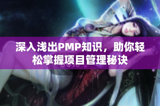 深入浅出PMP知识，助你轻松掌握项目管理秘诀