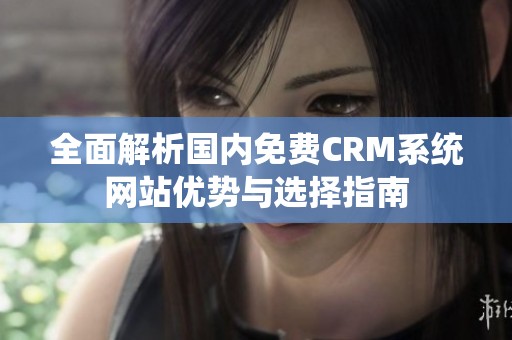 全面解析国内免费CRM系统网站优势与选择指南