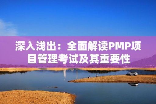 深入浅出：全面解读PMP项目管理考试及其重要性