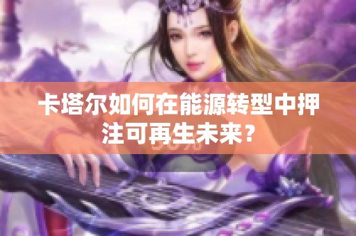 卡塔尔如何在能源转型中押注可再生未来？