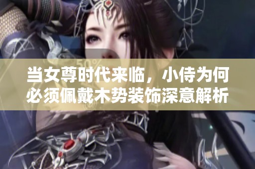 当女尊时代来临，小侍为何必须佩戴木势装饰深意解析