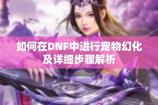 如何在DNF中进行宠物幻化及详细步骤解析
