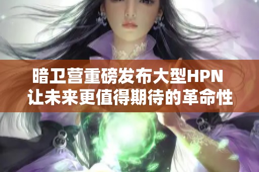 暗卫营重磅发布大型HPN 让未来更值得期待的革命性技术