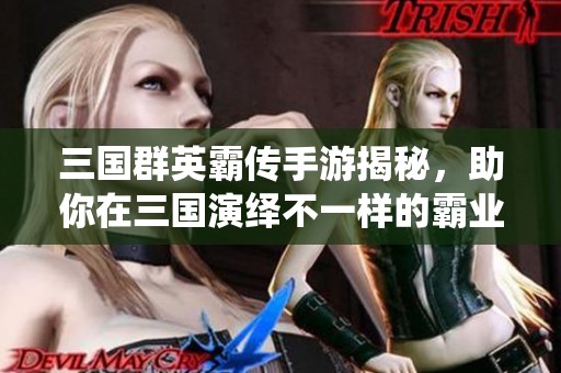 三国群英霸传手游揭秘，助你在三国演绎不一样的霸业传奇