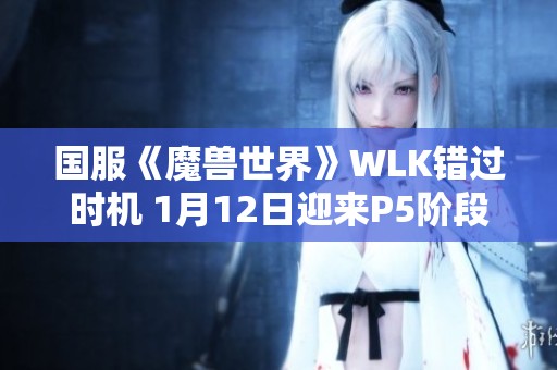 国服《魔兽世界》WLK错过时机 1月12日迎来P5阶段开放