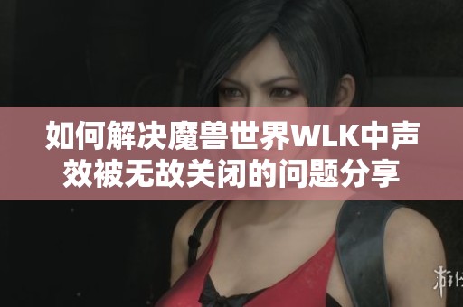 如何解决魔兽世界WLK中声效被无故关闭的问题分享