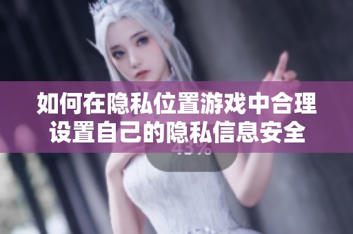 如何在隐私位置游戏中合理设置自己的隐私信息安全