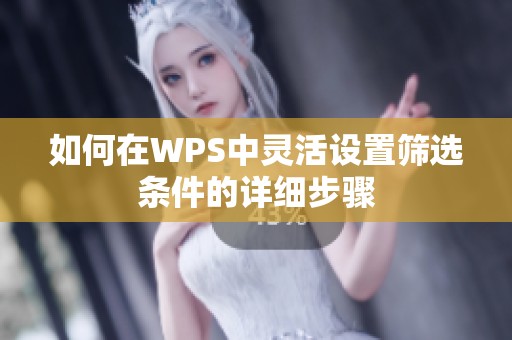 如何在WPS中灵活设置筛选条件的详细步骤